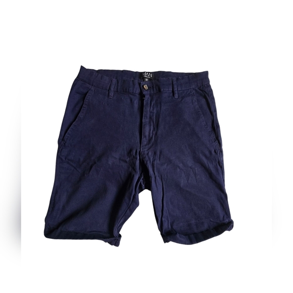 Boohoo Man Navy Blue Men's Shorts - Picture 1 of 3